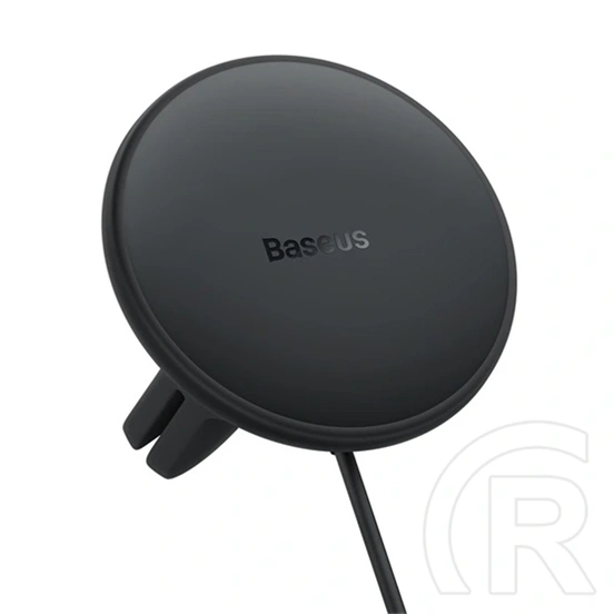 Baseus cw01 autós tartó (szellőzőre, mágneses, 15W, vezeték nélküli töltés, Type-C aljzat, autós töltő, fekete)