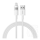 Baseus display ii adatkábel (usb - lightning, 2.4a, gyorstöltő, cipőfűző, led kijelző, 2m) fehér