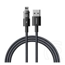 Baseus display ii adatkábel (usb - lightning, 2.4a, gyorstöltő, cipőfűző, led kijelző, 2m) fekete