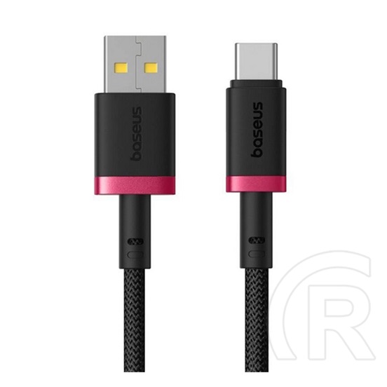 Baseus dura adatkábel (usb - type-c, 60w, gyorstöltő, cipőfűző, 200cm) piros/fekete