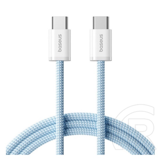 Baseus dynamic 4 adatkábel (type-c - type-c, 100w, pd gyorstöltő, cipőfűző, 100cm) világoskék