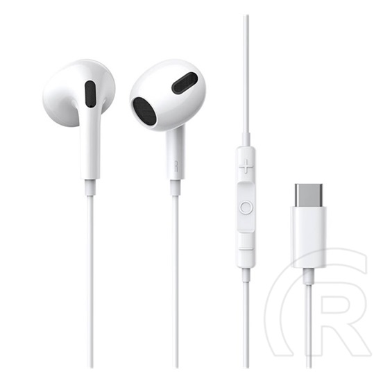 Baseus encok c17 fülhallgató sztereo (type-c, mikrofon, felvevő gomb, hangerő szabályzó) fehér