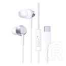 Baseus encok cz11 fülhallgató sztereo (type-c, mikrofon, felvevő gomb, hangerőszabályzó) fehér