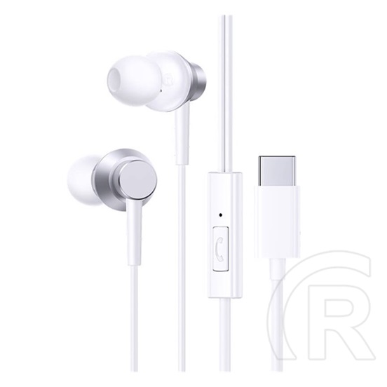 Baseus encok cz11 fülhallgató sztereo (type-c, mikrofon, felvevő gomb, hangerőszabályzó) fehér