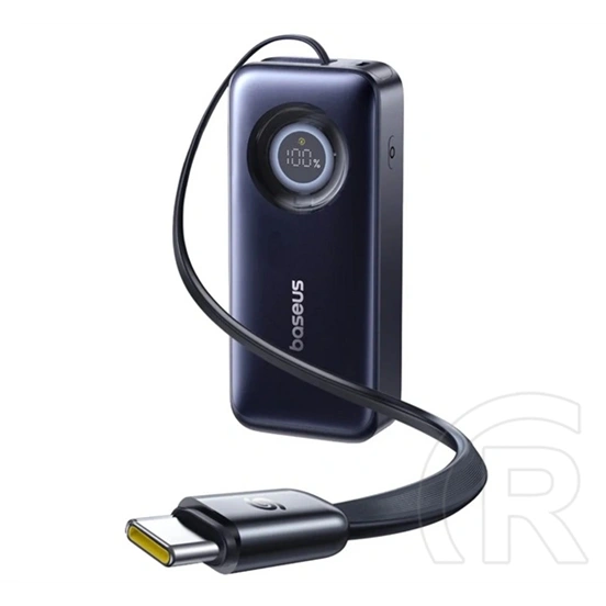 Baseus enercore cr11 vésztöltő type-c aljzat (20000mah, 67w, pd gyorstöltő + fix type-c kábel) fekete