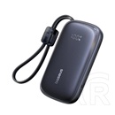 Baseus enerfill fc21 vésztöltő type-c+usb aljzat (10000mah, 45w, pd gyorstöltő + fix type-c/lightning kábel) fekete