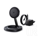 Baseus enerfill ff11 asztali töltő (15w, gyorstöltő, wireless, magsafe, összehajtható + tápegység) fekete