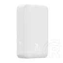 Baseus enerfill fm41 ultra-mini vésztöltő type-c aljzat (20000mah, 20w, pd gyorstöltő, mágneses + type-c kábel) fehér