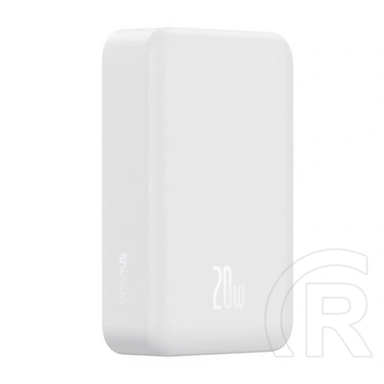 Baseus enerfill fm41 ultra-mini vésztöltő type-c aljzat (20000mah, 20w, pd gyorstöltő, mágneses + type-c kábel) fehér