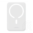 Baseus enerfill fm41 ultra-mini vésztöltő type-c aljzat (20000mah, 20w, pd gyorstöltő, mágneses + type-c kábel) fehér