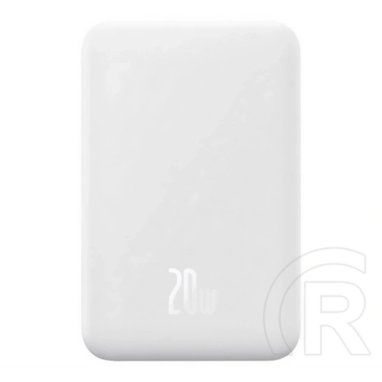 Baseus enerfill fm41 ultra-mini vésztöltő type-c aljzat (20000mah, 20w, pd gyorstöltő, mágneses + type-c kábel) fehér