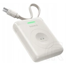 Baseus enerfill fw11 vésztöltő (1640mah, 5w, gyorstöltő, Apple watch töltő, led jelzés + fix type-c kábel) fehér