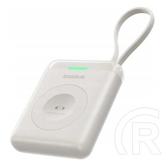 Baseus enerfill fw11 vésztöltő (1640mah, 5w, gyorstöltő, Apple watch töltő, led jelzés + fix type-c kábel) fehér
