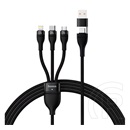 Baseus Flash Series II 3in1 adat- és töltőkábel (USB-C - USB-A / Lightning 8 pin + USB micro-B + USB-C, 100W, 1,2 m)
