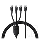 Baseus flash series iii adatkábel 3in1 (type-c - 3 type-c, pd gyorstöltő, 100w, 150cm) fekete