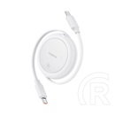 Baseus free2pull mini adatkábel (type-c - type-c, 60w, pd gyorstöltő, 100cm, csévélhető) fehér