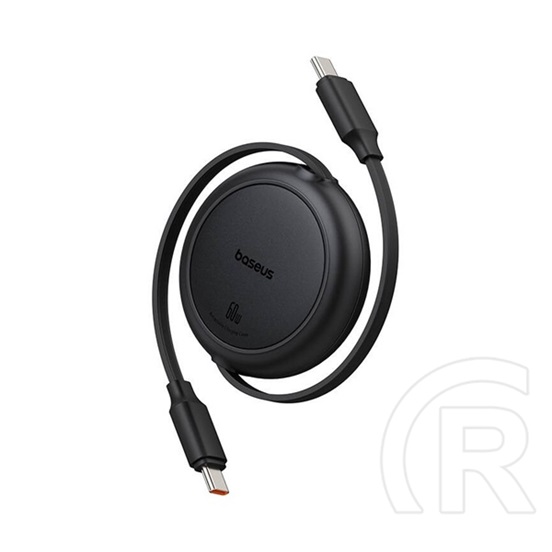 Baseus free2pull mini adatkábel (type-c - type-c, 60w, pd gyorstöltő, 100cm, csévélhető) fekete