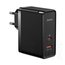 Baseus GaN5 Pro hálózati töltő (USB-A + USB-C aljzat, 100W, fekete)