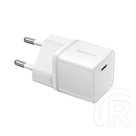 Baseus gan5s hálózati töltő type-c aljzat (20w, pd gyorstöltő 3.0, gan5s) fehér