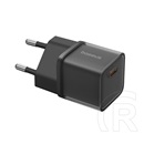 Baseus gan5s hálózati töltő type-c aljzat (30w, pd gyorstöltő 3.0, gan5s) fekete