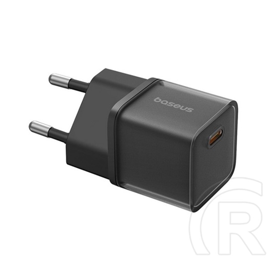 Baseus gan5s hálózati töltő type-c aljzat (30w, pd gyorstöltő 3.0, gan5s) fekete