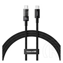 Baseus gem adatkábel (type-c - type-c, 100w, pd gyorstöltő, cipőfűző, 200cm) fekete