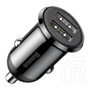 Baseus grain pro autós töltő 2 usb aljzat (5v / 4800ma, 24w, gyorstöltés támogatás) fekete