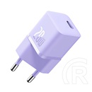 Baseus GaN5 Mini hálózati töltő (USB-C aljzat, 20W, lila)