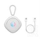 Baseus heyo rejtett kamera kereső (type-c kábel, zseblámpa, riasztó, infravörös, 60 mAh, 5 m hatótáv, medál, fehér)