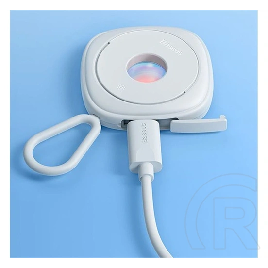 Baseus heyo rejtett kamera kereső (type-c kábel, zseblámpa, riasztó, infravörös, 60 mAh, 5 m hatótáv, medál, fehér)