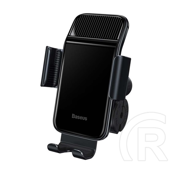 Baseus kerékpáros telefontartó (napelemes, automata, 360°-ban forgatható, kormányra rögzíthető, 4.7-6.7" méret) fekete