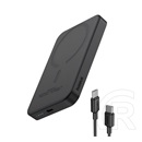 Baseus magnetic mini vésztöltő type-c aljzat (5000mah, 20w, pd gyorstöltő, wireless, magsafe) fekete