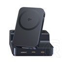 Baseus nomos nd11 6in1 hálózati elosztó 4 ac+usb+2 type-c aljzat (67w, qi2, magsafe, wireless) fekete