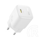 Baseus picogo hálózati töltő type-c aljzat (45w, gan, pd gyorstöltő) fehér