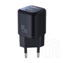 Baseus picogo hálózati töltő type-c aljzat (45w, gan, pd gyorstöltő) fekete