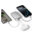 Baseus picogo vésztöltő usb+type-c aljzat (10000mah, 45w, pd gyorstöltő 3.0, led jelzés + fix type-c kábel) ezüst