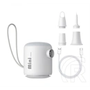 Baseus pocketgo vezeték nélküli elektromos pumpa (1600 mah, type-c, 230 liter/perc, 3500 pa, 130/400 lm) fehér