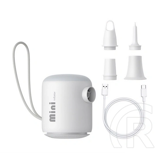 Baseus pocketgo vezeték nélküli elektromos pumpa (1600 mah, type-c, 230 liter/perc, 3500 pa, 130/400 lm) fehér