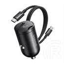 Baseus primetrip vp2 autós töltő type-c aljzat (45w, pd gyorstöltő 3.0 + type-c kábel) fekete
