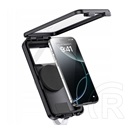 Baseus rarnshield kerékpáros telefontartó (kormányra rögzíthető, mágneses, 360°, por és vízálló tok, 6.9" méret) fekete