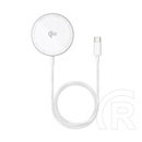 Baseus simple mini4 asztali töltő (15w, wireless, gyorstöltő, mágneses, qi2) ezüst