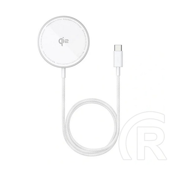 Baseus simple mini4 asztali töltő (15w, wireless, gyorstöltő, mágneses, qi2) ezüst