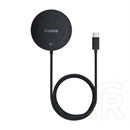 Baseus simple mini4 asztali töltő (15w, wireless, gyorstöltő, mágneses, qi2, kitámasztó) fekete