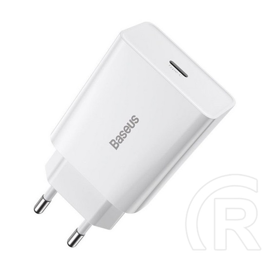 Baseus Speed Mini hálózati töltő (USB-C aljzat, 20W, fehér)