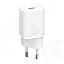 Baseus Super Si hálózati töltő (USB-C aljzat, 20V/1.5A, 30W, fehér)