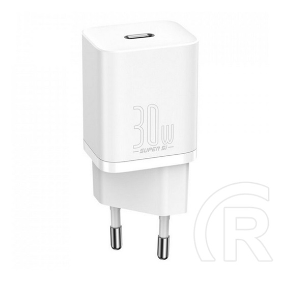 Baseus Super Si hálózati töltő (USB-C aljzat, 20V/1.5A, 30W, fehér)