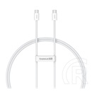 Baseus Superior 2 USB adat- és töltőkábel (C dugó / C dugó, 100W, 1 m, fehér)