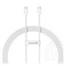 Baseus Superior 2 USB adat- és töltőkábel (C dugó / C dugó, 100W, 2 m, fehér)