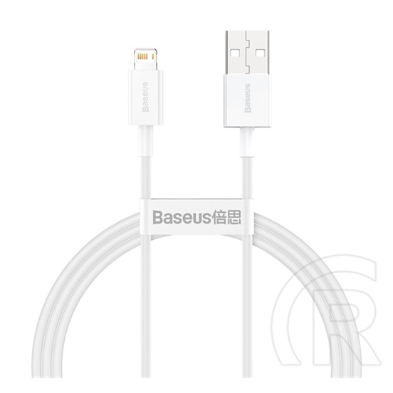Baseus Superior adat- és töltőkábel (USB-A dugó / Lightning 8 pin dugó, 2,4A, 1 m, fehér)