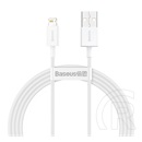 Baseus Superior adat- és töltőkábel (USB-A dugó / Lightning 8 pin dugó, 2,4A, 1,5 m, fehér)